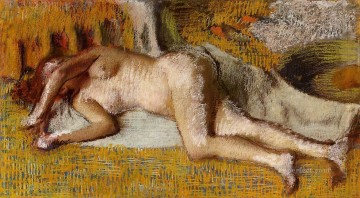 Después del baño 3 bailarina desnuda Edgar Degas Pinturas al óleo